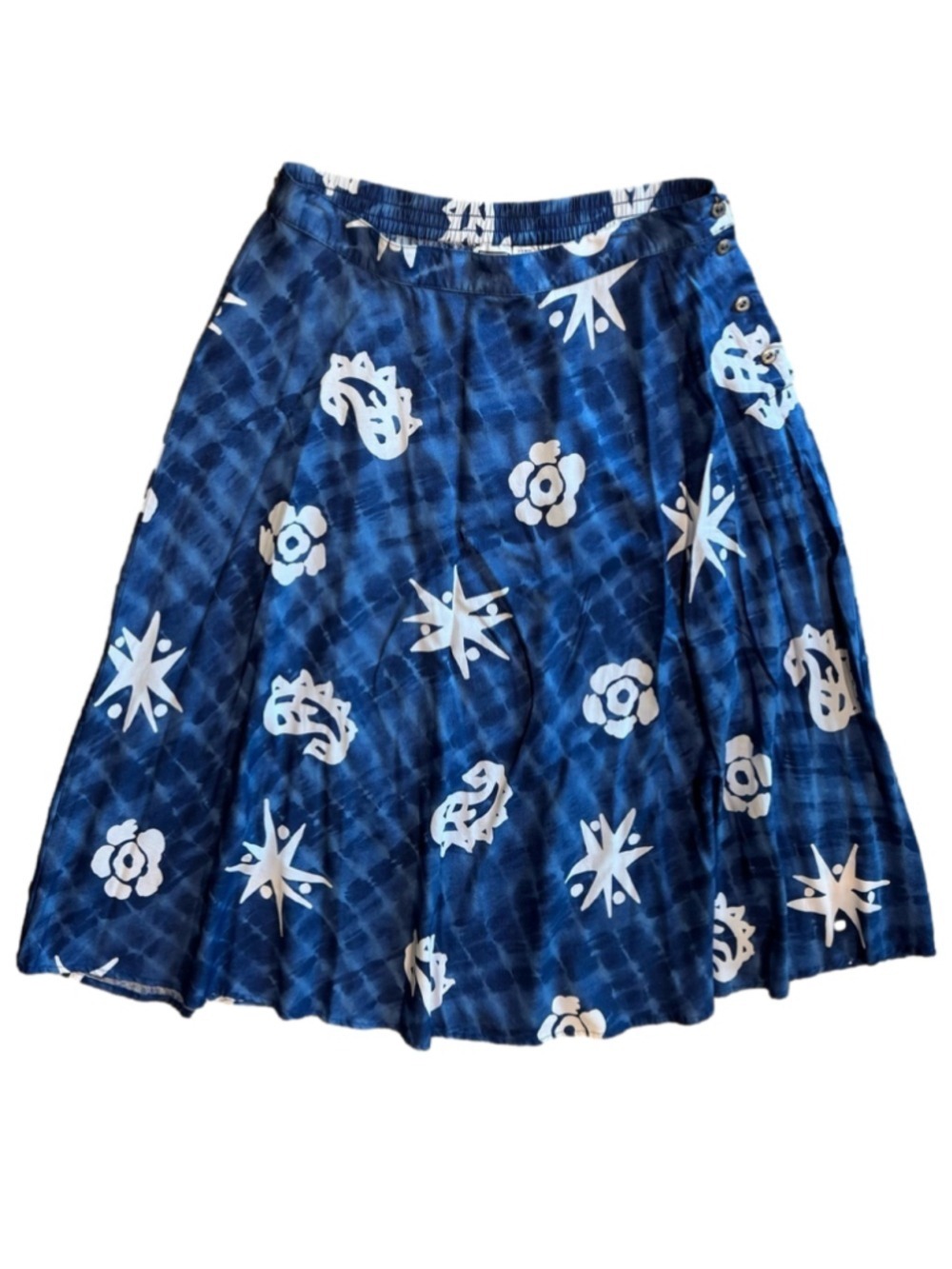 Vintage Original Russ Sport Company sea life floral print skirt plus size 18